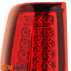 Fits 1999-2002 Silverado 1999-2003 Sierra Red Clear LED Tail Lights Brake Lamps