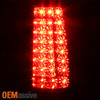 Fits 1999-2002 Silverado 1999-2003 Sierra Red Clear LED Tail Lights Brake Lamps