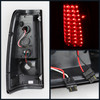 Fits 03-06 Silverado Sierra Pickup Truck Black LED Tail Lights Lamps Left+Right