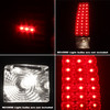 Fits 03-06 Silverado Sierra Pickup Truck Black LED Tail Lights Lamps Left+Right