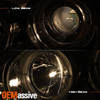 Fits 06-09 Vw GTi Jetta Rabbit Clear Halo Projector DRL LED Strip Headlights Set
