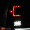 Fits 09-18 Dodge Ram C Strip LED Black Smoke Taillights+Black LED 3Rd Brake Lamp