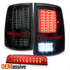 Fit 2009-2018 Ram LED Tail Lights Lamp & Red 3rd Brake Light - Black Smoke Combo
