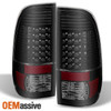 Fit 97-03 F150 99-07 F250/350/450/550 Styleside Blk Smoked LED Tail Brake Lights