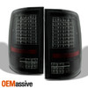 Fit 2009-2018 Dodge Ram Black LED Tail Lights Lamp & 3rd Brake Light - Smoke Len
