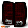 Fit 2000-2006 Chevy Suburban Tahoe GMC Yukon XL Red Smoked C-Sty LED Tail Lights