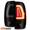 Fit 1997-2003 Ford F150 1999-2007 F250 F350 Black Smoked LED Tube Tail Lights
