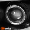 Fits Black 97-00 Vw Passat Dual Halo Projector LED Headlights Lamps Left+Right