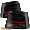 Fits 2006-2008 Dodge Charger Black Smoked Led Tail Lights Rear Brake Signal Lamp