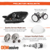 Fits 07-11 Yaris 4Dr Sedan Halo Projector Black Daytime DRL LED Headlights Lamps