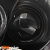 Fits 07-11 Yaris 4Dr Sedan Halo Projector Black Daytime DRL LED Headlights Lamps