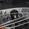 Fits 07-11 Yaris 4Dr Sedan Halo Projector Black Daytime DRL LED Headlights Lamps