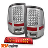For 2009-2018 Dodge Ram LED Tail Lamps Chrome Housing  & Red 3rd Brake Light