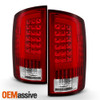 Fit 2002-2006 Dodge Ram 1500 2003-2006 2500/3500 LED Bar Tail Lights - Red Clear