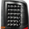 Fits 09-18 Dodge Ram 1500/2500/3500 LED Black Taillights + LED 3Rd Brake Lamp