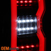 Fit 2014-2018 19 Chevy Silverado Sierra Black LED Light Bar Tail Brake Lamp Pair