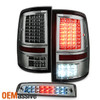 Fit 2009-2018 Ram 1500/2500/3500 C Strip LED Smoked Taillight+LED 3Rd Brake Lamp