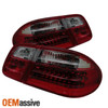 Fits 96-02 Mercedes W210 E-Class E300/E3/E430/E55 Red Smoke Full LED Tail Lights