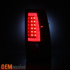 Fit 1999-2002 Chevy Silverado 1500 1999-06 GMC Sierra Black LED Tube Tail Lights
