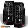 Fits 1999-2002 Chevy Silverado 1999-2003 GMC Sierra Black LED Tail Lights Lamps