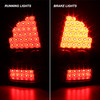For 05-07 Chrysler 300C Black Rear LED Tail Lights Tail Lamps Brake Lights L&R