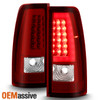 For 03-06 Chevy Silverado 1500 2500HD 04-06 3500 Red LED Tube Tail Lights LH+RH