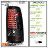 Fits Smoked 03-06 Silverado 04-06 Sierra Pickup LED Tail Lights Lamps Left+Right