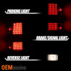 Fit [Black] 2014-2018 Chevy Silverado 1500 LED Tail lights+3rd Brake Cargo Light