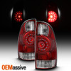 Fits 05-15 Toyota Tacoma Red Clear LED Tail Lights Rear Brake Lamps Replacement