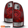 Fits 05-15 Toyota Tacoma Red Clear LED Tail Lights Rear Brake Lamps Replacement