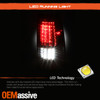 For 1999-2002 Chevy Silverado LED Tail Lights Housing & Red LED 3rd Brake Lamps