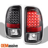 For 1997-2004 Dodge Dakota LED Tail Lamps Brake Lights Housing - Black