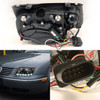 Fits 99-05 Vw Jetta Bora Mk4 JDM Black Projector R8 Style DRL LED Headlights Set