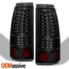 For 03-07 Chevy Silverado Black LED Tail Lights & Smoked LED 3rd Brake Lamps