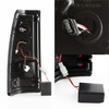 For 03 04-06 Chevy Silverado 1500/2500/3500 LED Black Tail Lights+3rd Brake Lamp
