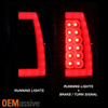 For 03 04-06 Chevy Silverado 1500/2500/3500 LED Black Tail Lights+3rd Brake Lamp