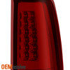 Fit 1999-2002 Chevy Silverado 1500 1999-2006 GMC Sierra Red LED Tube Tail Lights