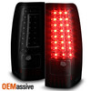 Fit  2003-2006 Chevy Silverado 1500 2500 3500 Black Smoked LED Tail Lights