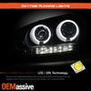 Fits 06-09 Golf GTi R32 Jetta Rabbit JDM Black Halo Projector DRL LED Headlights