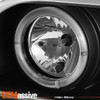Fits Black 93-97 Volvo 850 Dual Halo Projector LED Headlights Left+Right Lamps