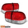 Fits 1996-1998 Honda Civic 4Dr Sedan Red Clear Tail Lights Lamp Left+Right Pair