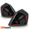 Fit 2007-2012 Altima 4-Dr Sedan Black LED Tail Lights Replacement L + R