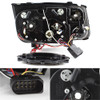 Fits 99-05 Vw Jetta Bora Mk4 Black Dual Halo Projector LED Headlights Lamps Pair