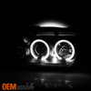 Fits 99-05 Vw Jetta Bora Mk4 Black Dual Halo Projector LED Headlights Lamps Pair