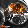 Fits 99-06 Vw Golf GTi JDM Black Halo Projector Headlights Lamps Pair Left+Right