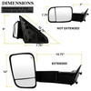 Fit 2009-2012 Dodge Ram Pickup Power Heated LED Signal Passenger Towing Mirror