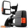 Fit 2008-2016 Ford SuperDuty Manual LED Signal Towing Mirror Pair Replacement