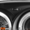 Fits 93-98 Vw Golf Mk3 JDM Black Halo Projector Headlights Lamps Pair Left+Right