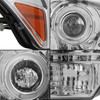 Fits 09-14 F-150 DRL Halo Projector Clear Headlights + [Smokey] LED Tail Lights