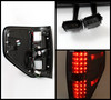 Fits 09-14 F-150 DRL Halo Projector Clear Headlights + [Smokey] LED Tail Lights
